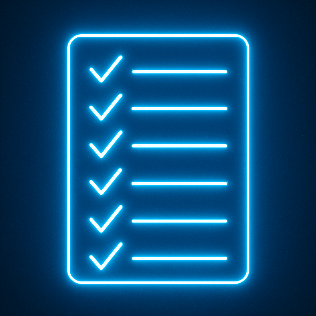 Glowing real estate compliance checklist